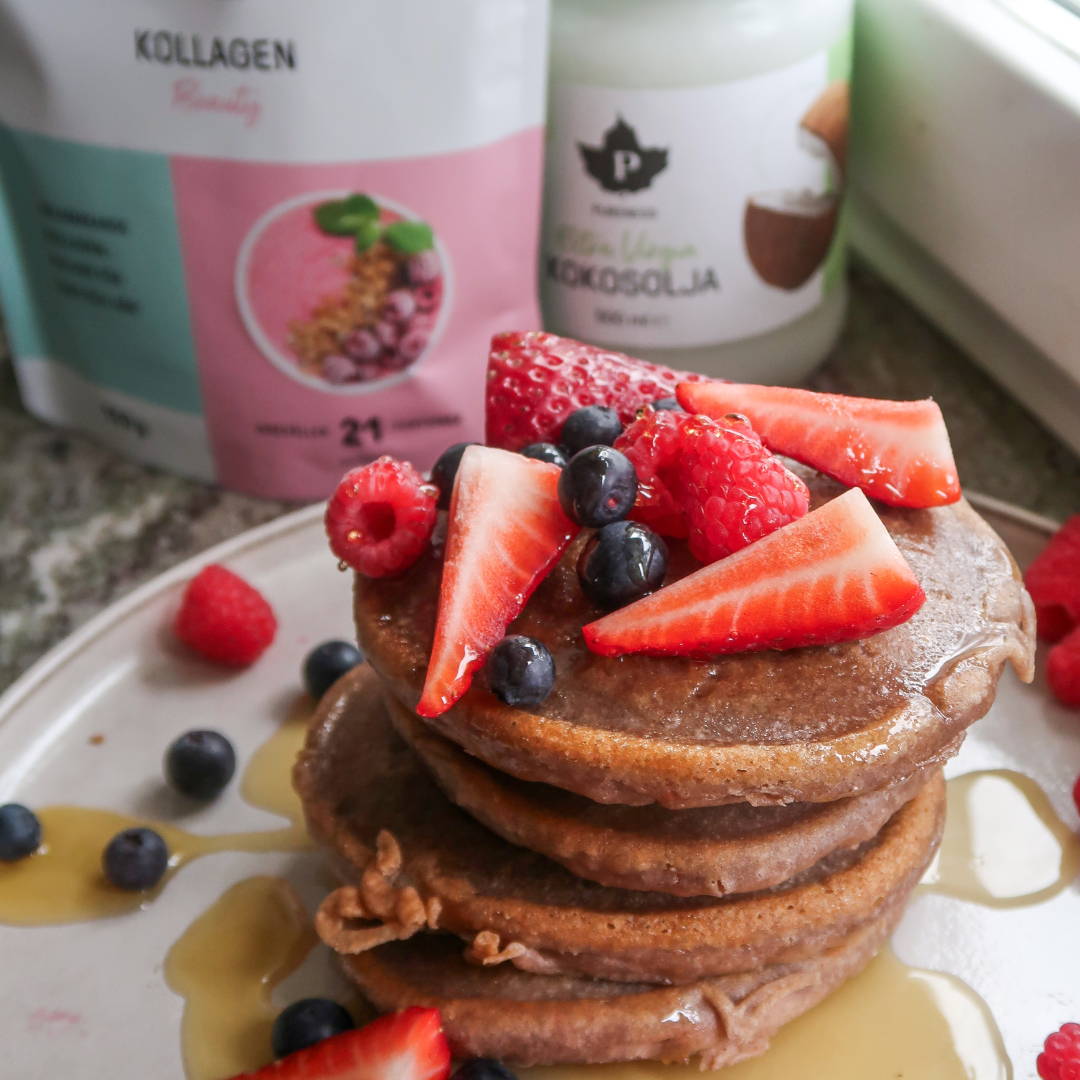 Nyttiga pannkakor med havregryn & kollagen