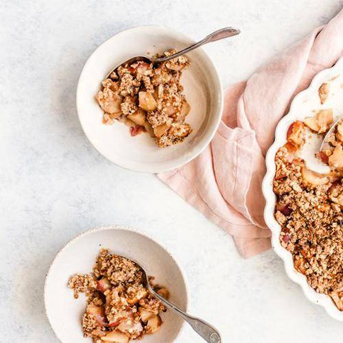 Vegansk äppelcrumble