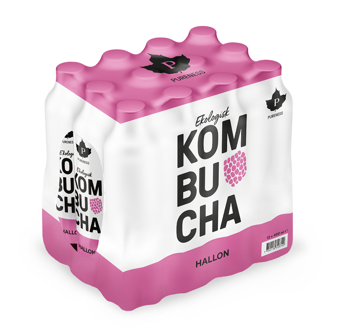Ekologisk Kombucha Hallon 400 ml x 12st