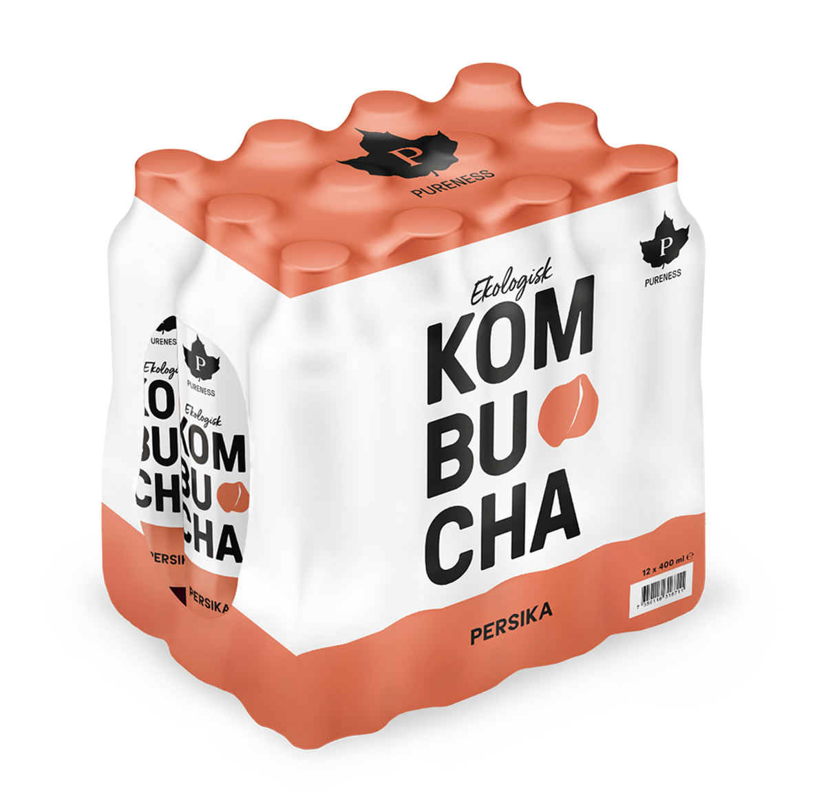 Ekologisk Kombucha Persika 400 ml x 12st