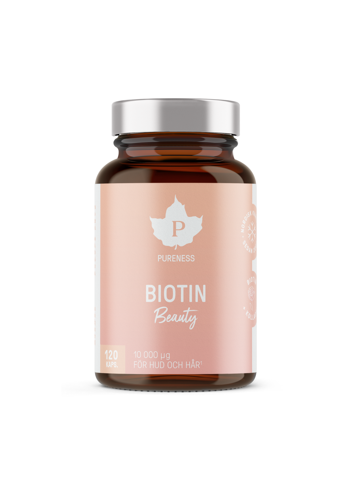 en burk biotin beauty utan bakgrund