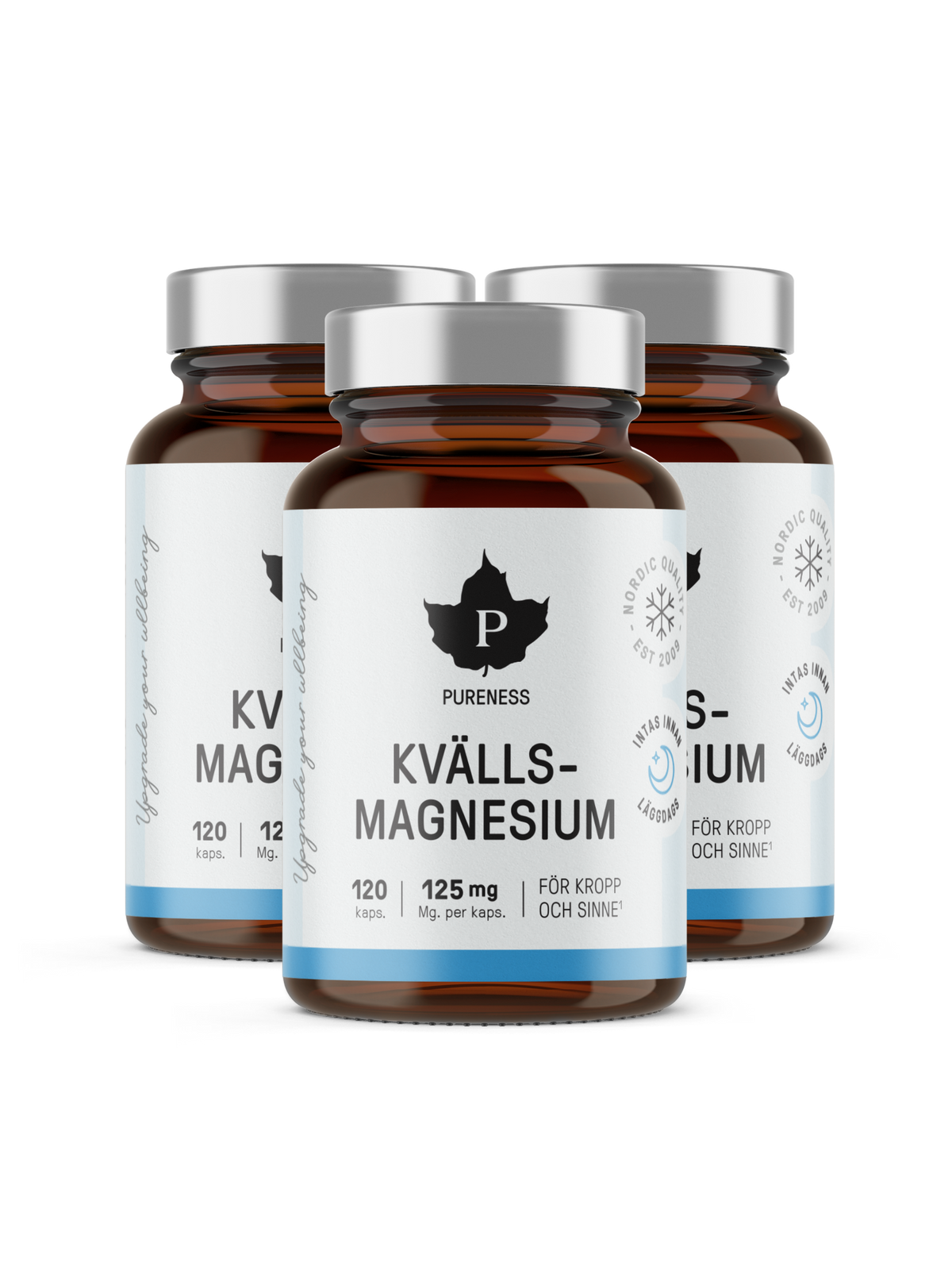 Kvällsmagnesium 120 kapslar - 3-Pack