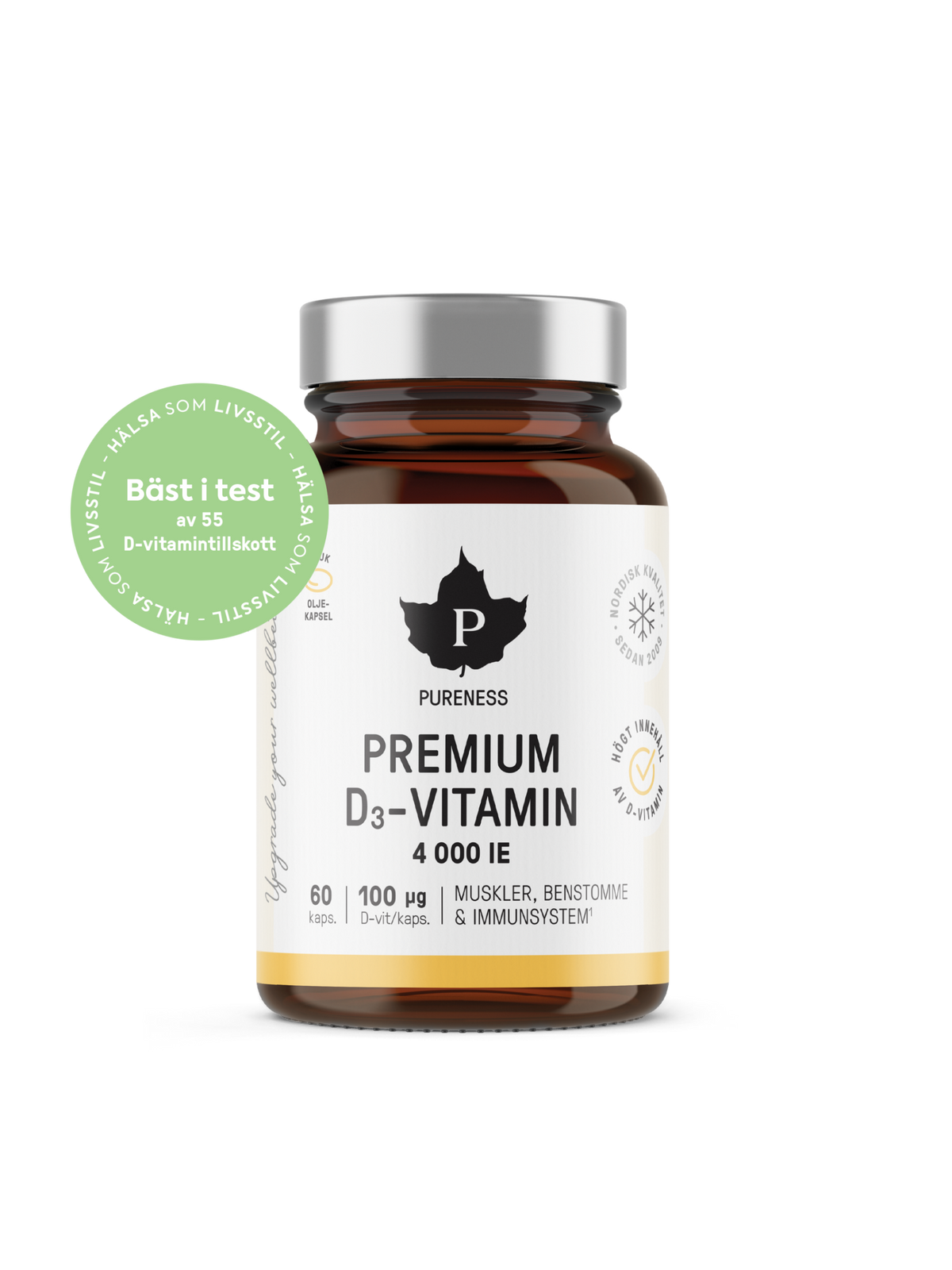 Premium D3-Vitamin 4000 IE - 60 kapslar