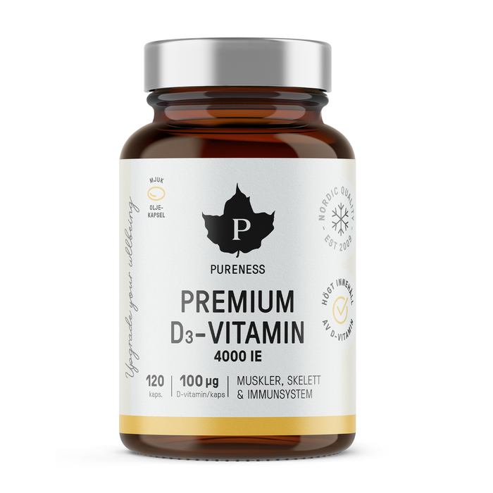 Premium D3-Vitamin 4000 IE - 120 kapslar