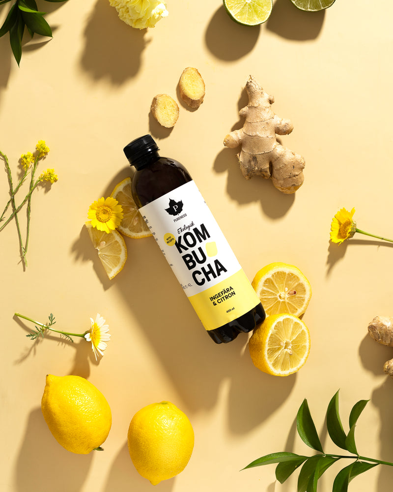 Ekologisk Kombucha Ingefära & Citron 400 ml x 12st