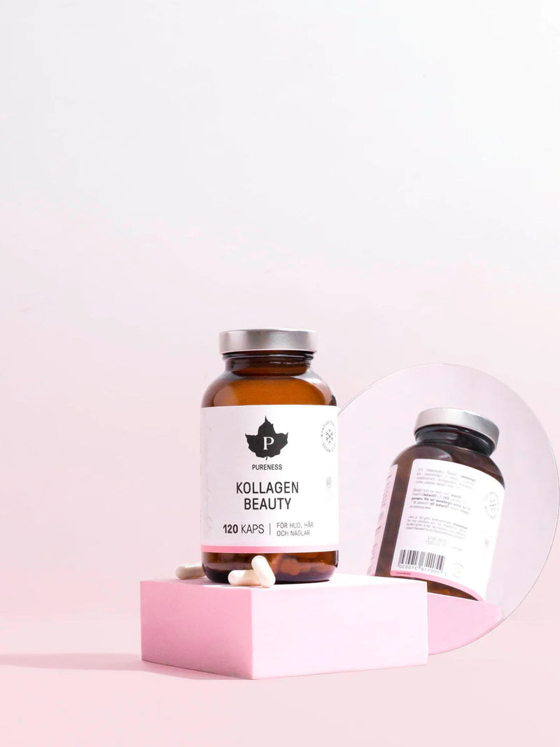 Pureness skönhetskapslar framför spegeln