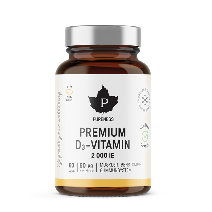 Premium D3-vitamin 2000 IE  - 60 kapslar