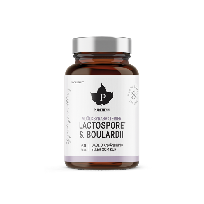 Mjölksyrabakterier | Lactospore + Boulardii - 60 kapslar