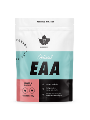 en påse pureness optimal EAA pulver utan bakgrund