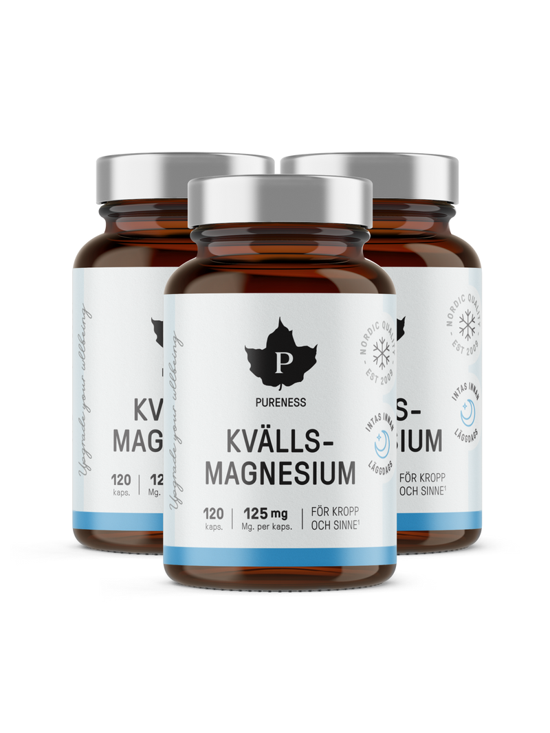Kvällsmagnesium 120 kapslar - 3-Pack