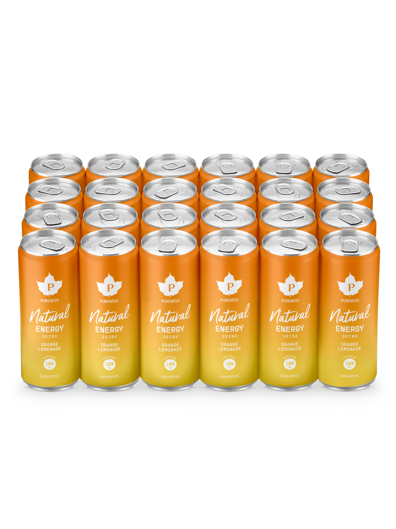 Natural Energy Drink Orange Lemonade - 330 ml x 24st