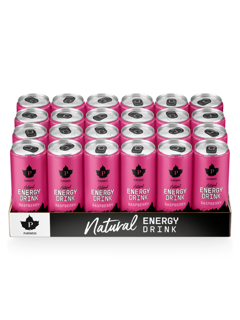 Natural Energy Drink Raspberry - 330 ml x 24st