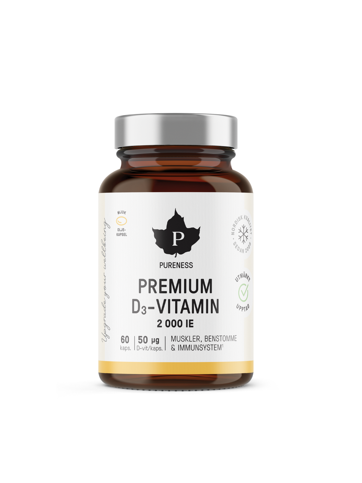 Premium D3-vitamin 2000 IE  - 60 kapslar