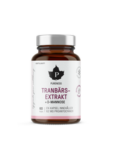 Tranbärsextrakt + D-mannose - 60 kapslar