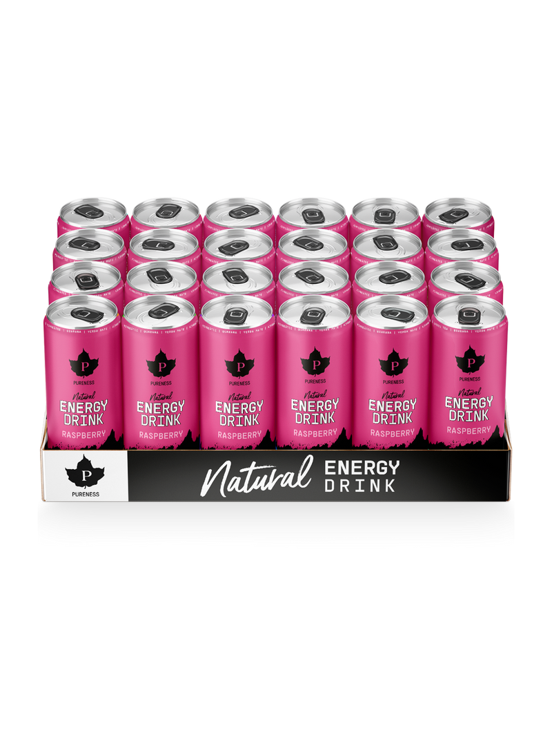 Natural Energy Drink Raspberry - 330 ml x 24st