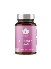 en burk pureness kollagen beauty 120 kaps utan bakgrund