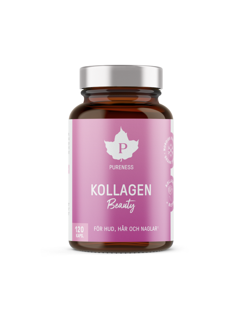 en burk pureness kollagen beauty 120 kaps utan bakgrund