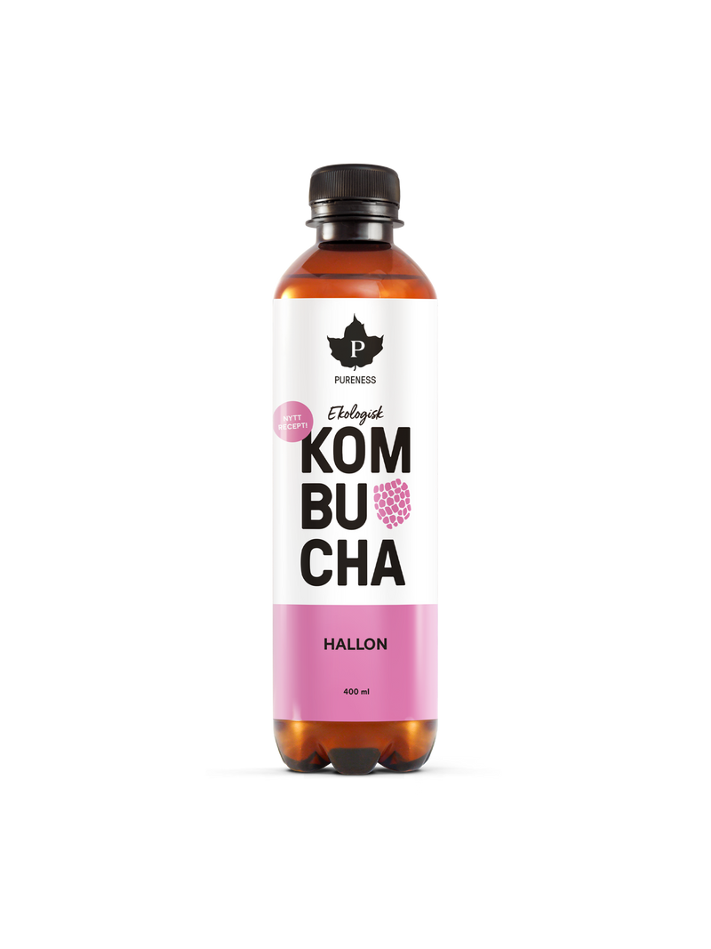 Ekologisk Kombucha Hallon - 400 ml
