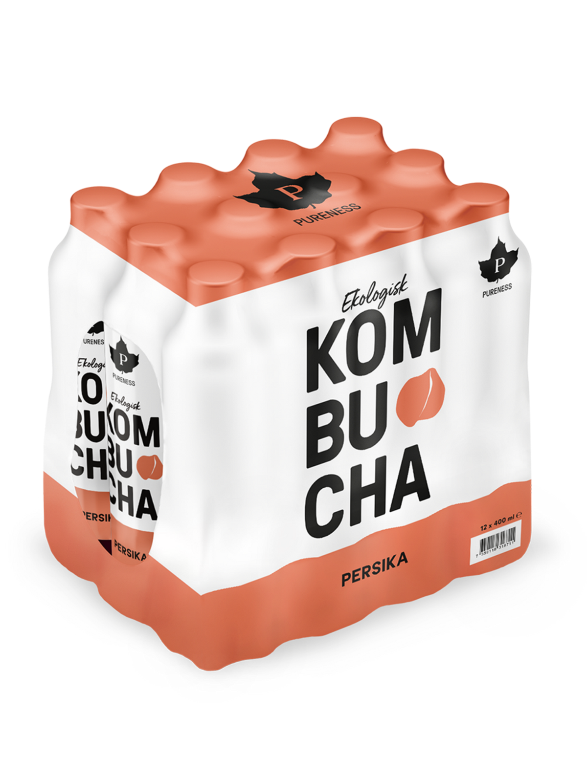 Ekologisk Kombucha Persika 400 ml x 12st
