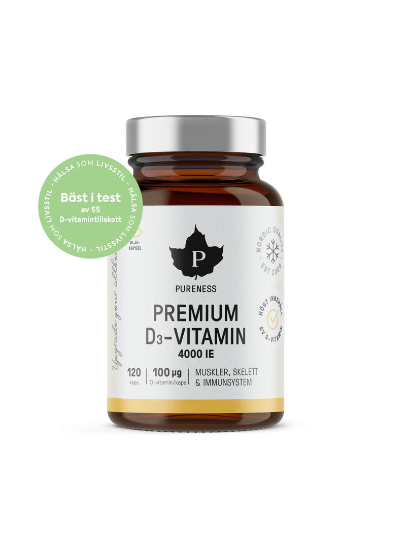Premium D3-Vitamin 4000 IE - 120 kapslar