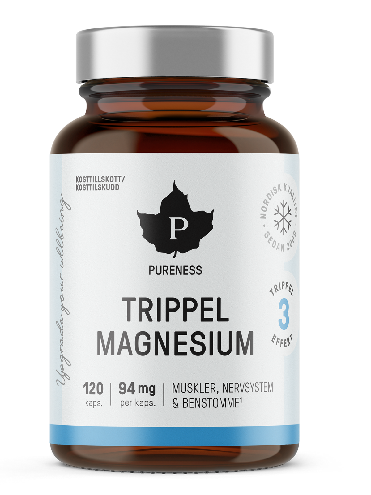 en burk trippel magnesium 120kaps utan bakgrund