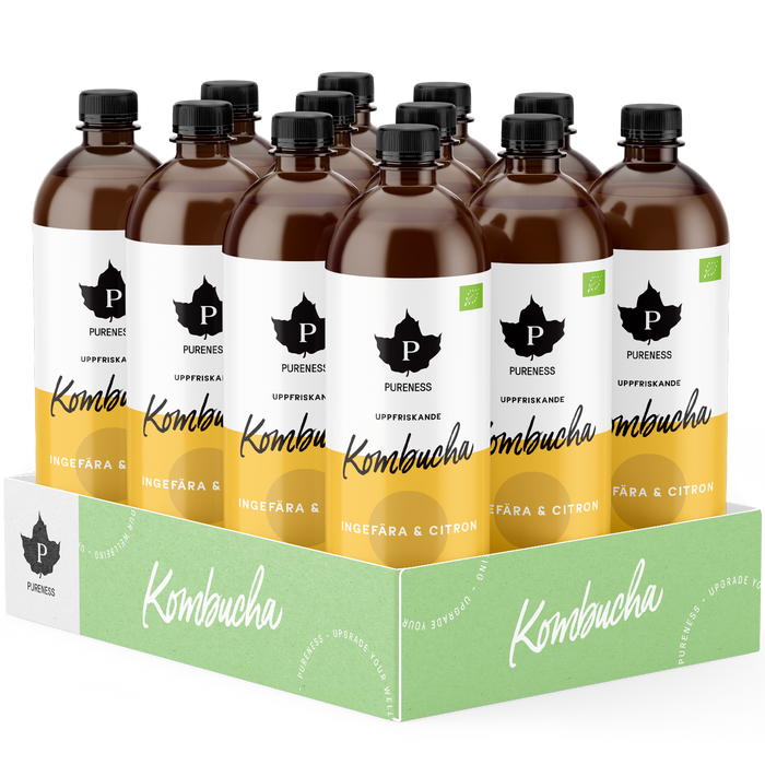 Ekologisk Kombucha Ingefära & Citron 370 ml x 12st