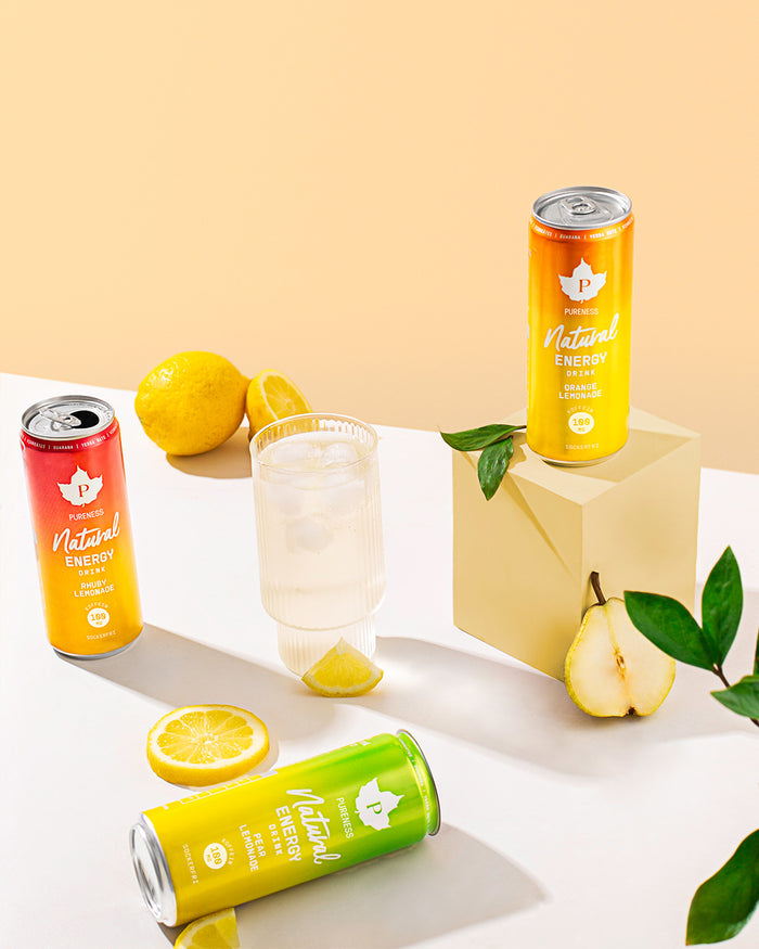 Natural Energy Drink Rhuby Lemonade - 330 ml x 24st